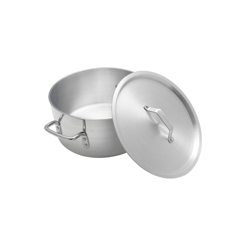 Thunder Group 12 Quart Aluminum Braiser with Lid - Image 4